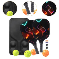 Pickleball Rackets Set with Ergonomic Fiberglass Grip, Gym Gift for Adults