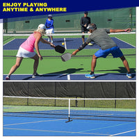 Portable 6.7m Pickleball Net Set – Heavy Duty Metal Frame with Wheels