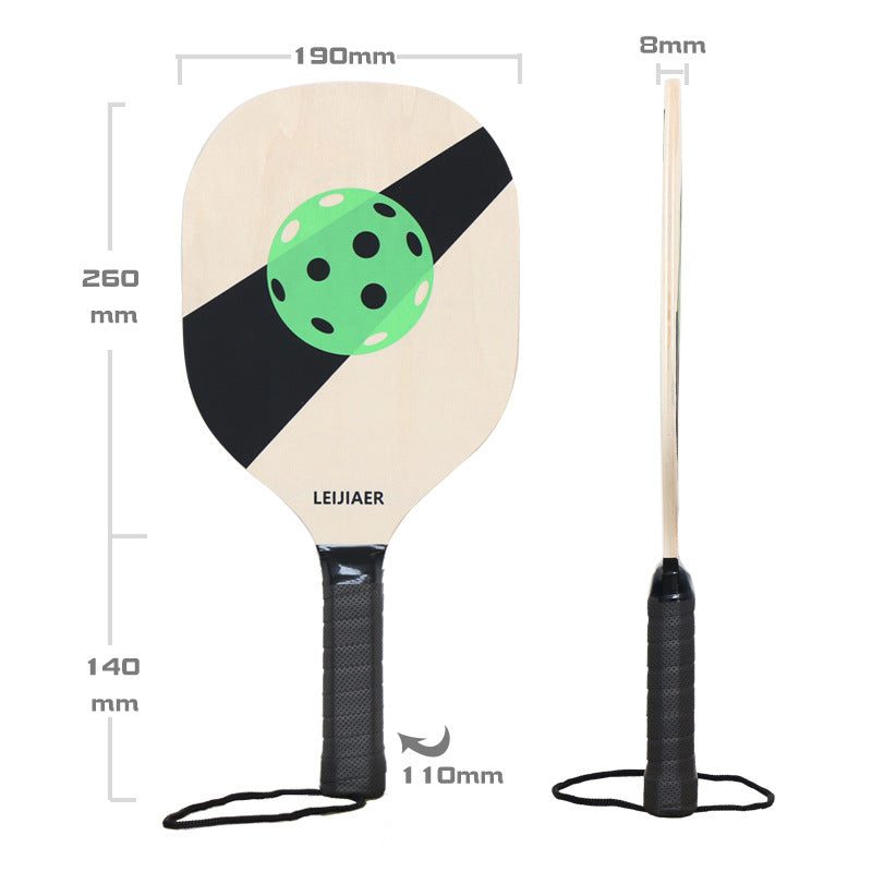 Blue And Green Standard Wooden Pickleball Paddle Set - Perfect for All Levels of Play