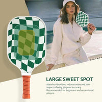 Set 5 White And Green T700 Carbon Fiber Pickleball Paddle Set - 2 Paddles, 4 Balls, and Portable Carry Bag for Adults and Students