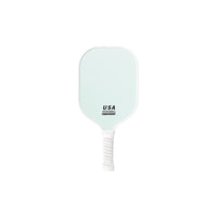 Light Green Fiberglass Pickleball Paddle - Lightweight 215g with Anti-Slip TPU Grip for Outdoor Sports