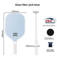 Green Fiberglass Pickleball Paddle - Lightweight 215g with Anti-Slip TPU Grip for Outdoor Sports