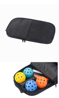 Dark Blue Fiberglass Pickleball Paddle Set - 2 Minimalist Paddles, 4 Balls, and Carry Bag for Outdoor Play