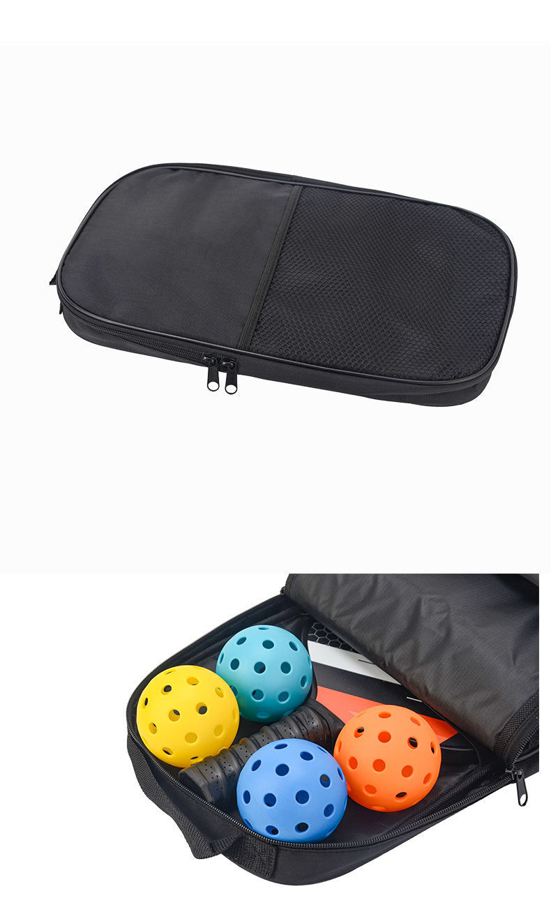 Dark Green Fiberglass Pickleball Paddle Set - 2 Minimalist Paddles, 4 Balls, and Carry Bag for Outdoor Play