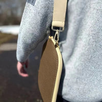 Black Neoprene Pickleball Paddle Cover – Waterproof Side Pocket Design, Shoulder Bag Style