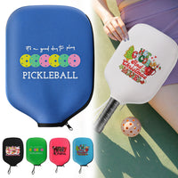 Black Neoprene Pickleball Paddle Cover Protective Case with Fun Graphic Design Durable Beach Tennis Racket Sleeve Bag for Table Tennis Paddles Shockproof Sports Equipment Storage(Style:3)