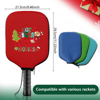 Black Neoprene Pickleball Paddle Cover Protective Case with Fun Graphic Design Durable Beach Tennis Racket Sleeve Bag for Table Tennis Paddles Shockproof Sports Equipment Storage(Style:4)