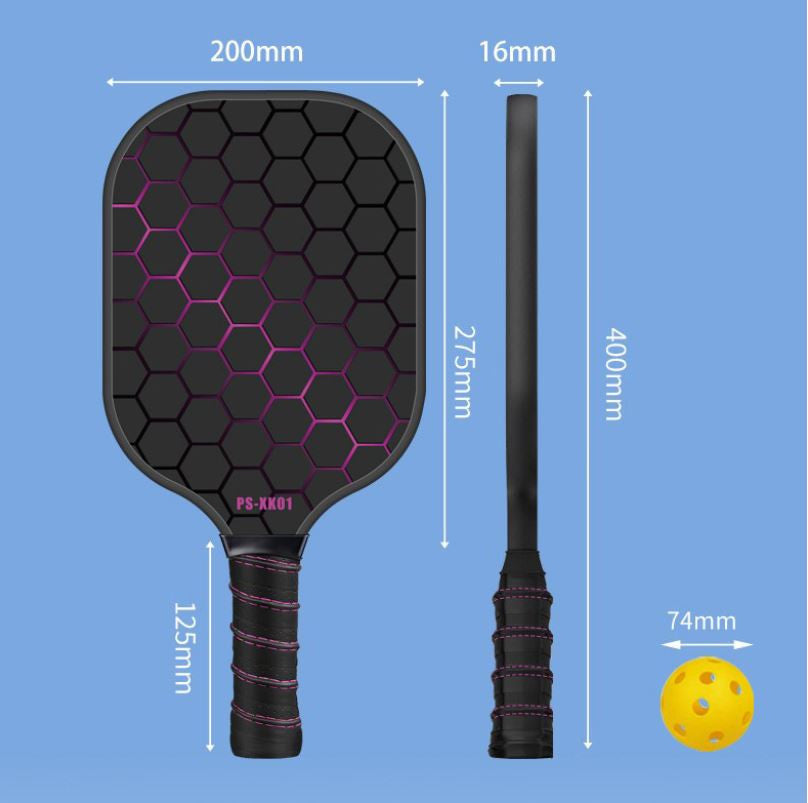 Black and Green Lightweight Fiberglass Pickleball Paddle Set - 2 High-Rebound Rackets with PU Comfort Grip, 4 Balls and Carry Bag for Outdoor Play
