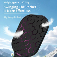 Black and Green Fiberglass Pickleball Paddle - 220g Lightweight Racket with Breathable PU Comfort Grip and Oversized Sweet Spot for Outdoor Play