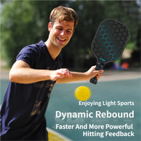 Black and Green Fiberglass Pickleball Paddle - 220g Lightweight Racket with Breathable PU Comfort Grip and Oversized Sweet Spot for Outdoor Play