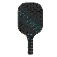 Black and Blue Fiberglass Pickleball Paddle - 220g Lightweight Racket with Breathable PU Comfort Grip and Oversized Sweet Spot for Outdoor Play